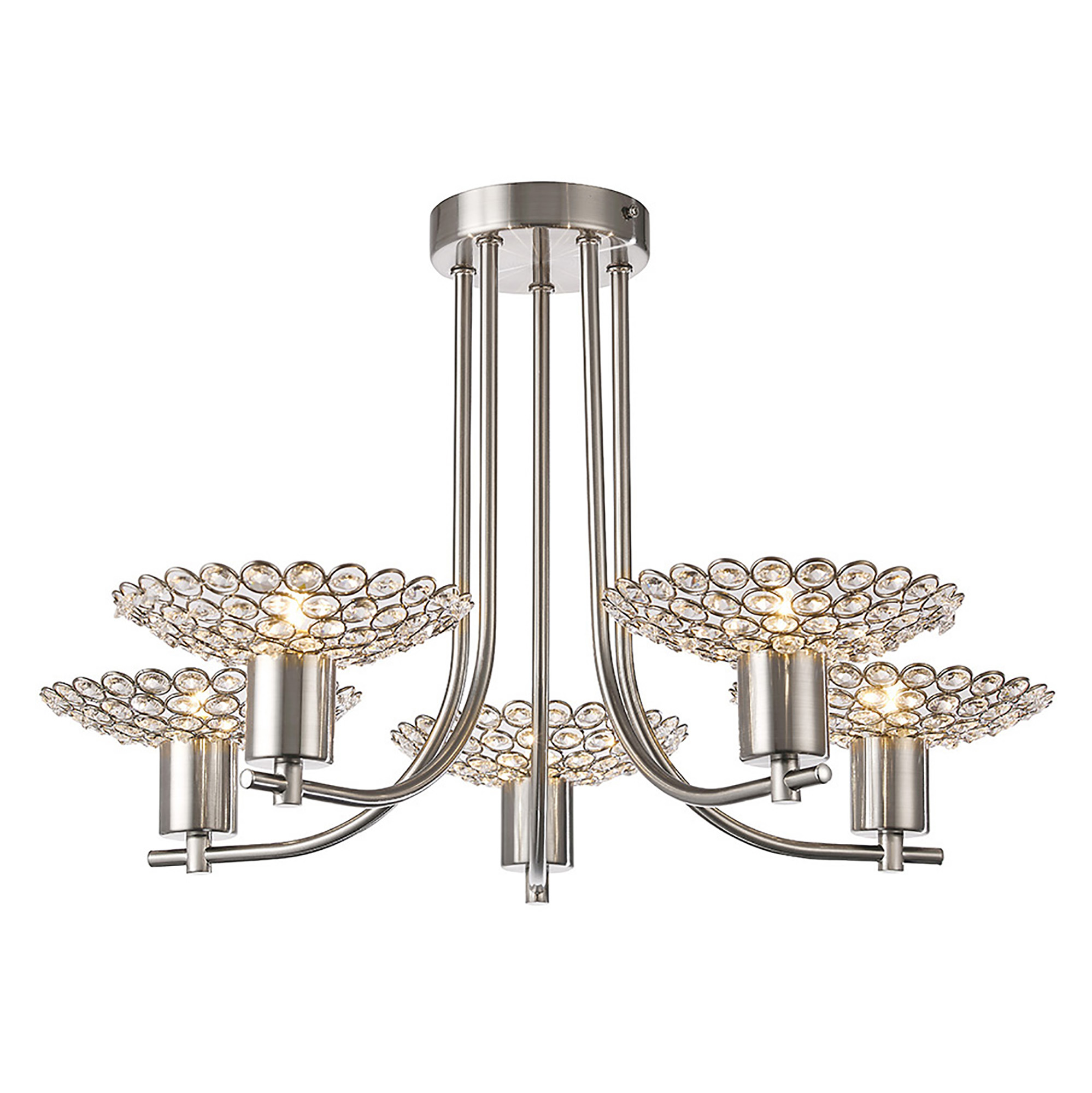 Ellen Ceiling Lights Diyas Semi Flush Fittings
